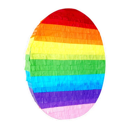 UNIIDECO Rainbow Pinata, Small Colorful Easter Egg Piñata Mexican Pinata for Girls Boys Adults Birthday Party Holiday Decorations