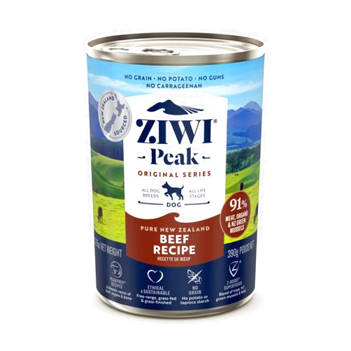 ZIWI Peak Canned Wet Dog Food – All Natural, High Protein, Grain Free, Limited Ingredient, with Superfoods (Beef, Case of 12, 13.75oz Cans)