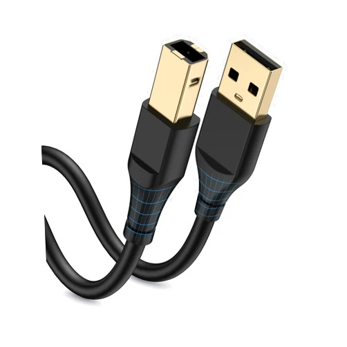Bordsek HP Printer Cable 6ft, Square USB A to USB B Cable for Printer/Scanner Epson, HP, Canon, Brother, Ethernet Print Smoothly Connect to Computer/Laptop/Pc - USB 2.0 Type B Impresora Midi Long Cord, 6 Foot