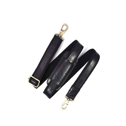 AARON LEATHER GOODS VENDIMIA ESTILO Leather Bag Strap Replacement Adjustable Shoulder Strap Brown Black For Messenger, Laptop, Camera, Travel Bags Fit for all with Metal Swivel Hooks Black 2 Canvas Leather