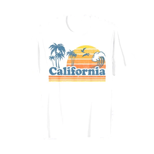 Retro Beach Vacation Summer Quotes Shirts & Gifts California Vacation Sunset Cute Cali 70s Vintage Retro Beach T-Shirt