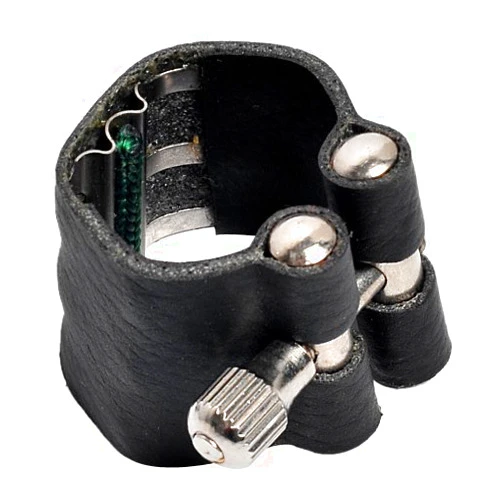 Kmise 1pc Leather Ligature for Soprano Saxophone Mouthpiece Black