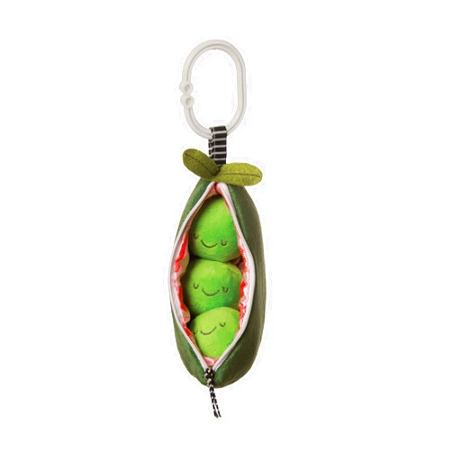 Manhattan Toy Farmer's Market Peas in A Pod Rattle, Squeaker & Travel Baby Toy