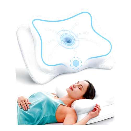 EKIFT Ease Now Cervical Neck Pillow for Pain Relief, Beauty Sleeping Cooling Pillow for Side Back Stomach Sleeper, Odorless Memory Foam Bed Pillows Deep Sleep,Ergonomic Orthopedic Neck Support