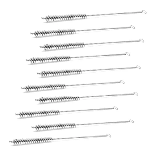 Auniwaig Tube Brush 0.5inch Diameter Pipe Brush 12-inch Length Steel Wire Tube Cleaning Brush for Pipes Straws Bottles 10pcs
