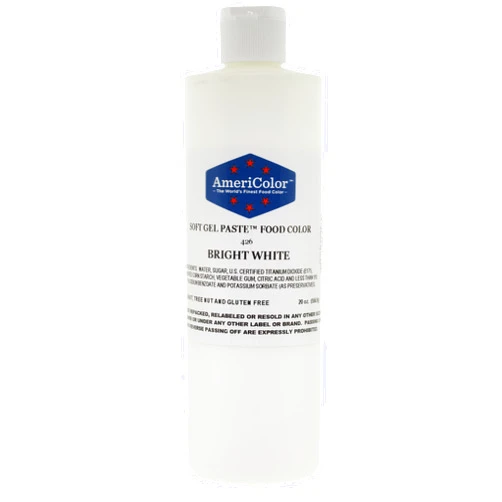 AmeriColor Food Coloring AmeriColor - Bright White Soft Gel Paste, 20 Ounce