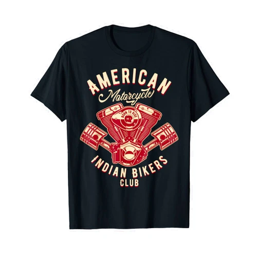 Retro distressed vintage motorcycles bikers gifts native American Motorcycle Indian Bikers Club T-Shirt