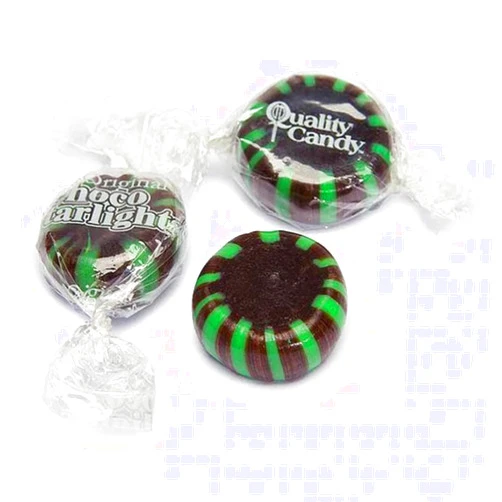 Cozy Confections Quality Candy Original Choco Starlights Chocolate Mint Discs Hard Candy, 1 Pound