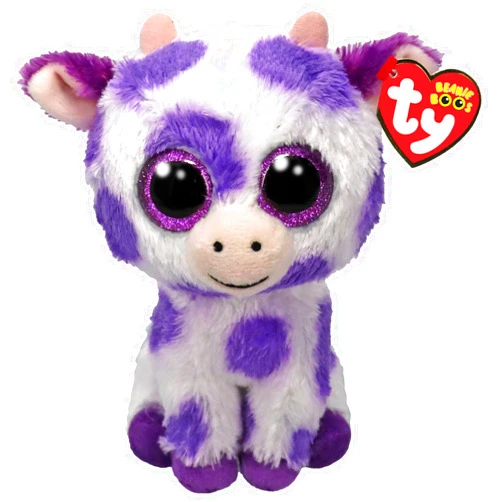 Ty Beanie Boo Ethel - Spotted Purple Cow - 6