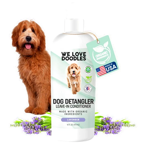 We Love Doodles Dog Detangler Spray - Leave-in Conditioner for Dogs - Dog Detangling Spray - Dematting Spray for Dogs - Tangle Remover - Made in The USA (Lavender)
