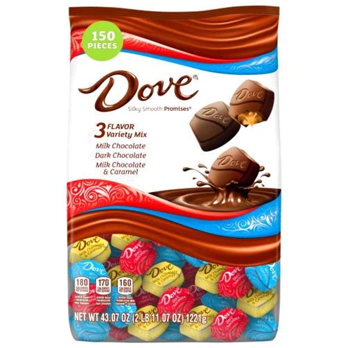 DOVE PROMISES Variety Mix Chocolate Valentine's Day Candy, 43.07-Ounce Bag 150 Pieces