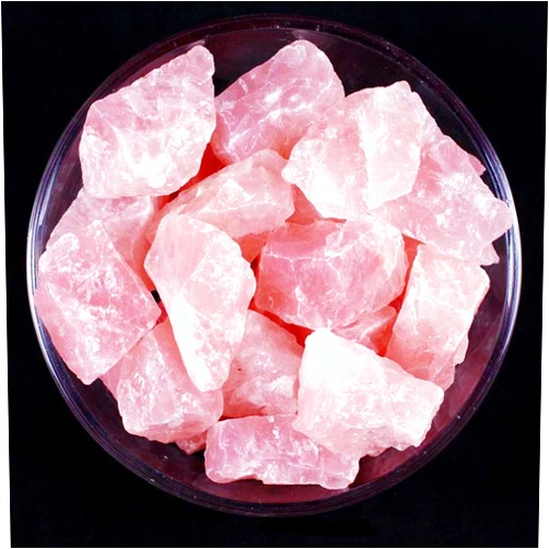 Zenkeeper 1Lb Natural Raw Rose Crystal Large Rose Quartz Stone Rough Gemstones Fountain Bulk Rocks for Tumbling, Cabbing, Polishing, Wire Wrapping, Wicca & Reiki Crystal Healing