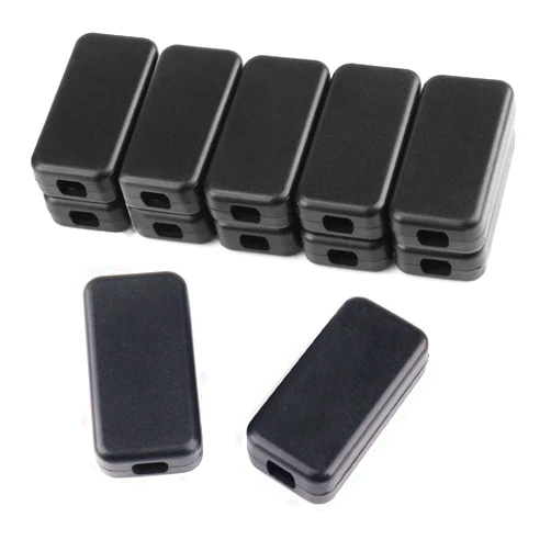 YXQ 40mmx20mmx11mm Power Project Enclose Case Junction Box Waterproof Small Engineering Wire Switch Plastic Black, 12-Pack