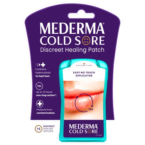 Mederma Cold Sore Discreet Patch - Hydrocolloid Gel, Relieves Redness & Swelling, Conceals Cold Sores