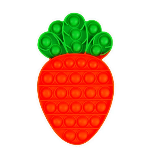 Anboor Pop Fidget Toys, Carrot Push Bubble Fidget Sensory Poppers Toys Stress Relief for Kids Easter Eggs Hunt Autism Eucational Present Party Favors