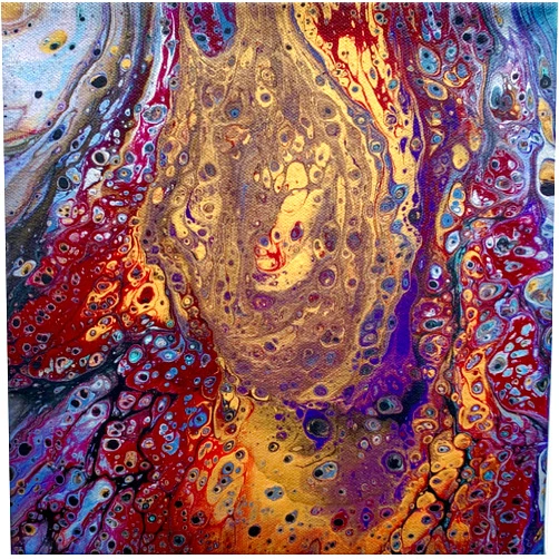 ByHandMade Birth of a Star Acrylic Pour Painting
