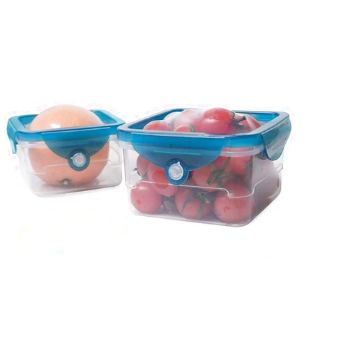 Handy Gourmet Flexi-Top Reusable Containers, BPA Free - Square, Set of 2