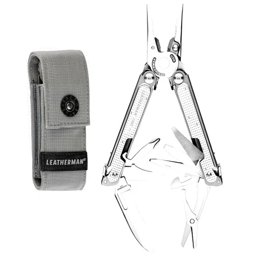 LEATHERMAN, FREE P2 Multitool with Magnetic Locking, One Size Hand Accessible Tools, Made in the USA, with Premium Nylon Sheath