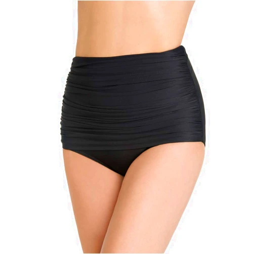 Miraclesuit Women's Bronze Age Norma Jean Retro High Waist Tummy Control Swim Bottom