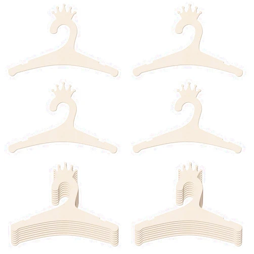 Hongma 20 Packs Wooden Baby Hangers for Baby Clothes, Cute Crown Wood Newborn Baby Girl Boy Hangers for Nursery 9 Inch Kids Toddlers Children Infant Hangers for Baby Shower Crate Closet Clothing Storage