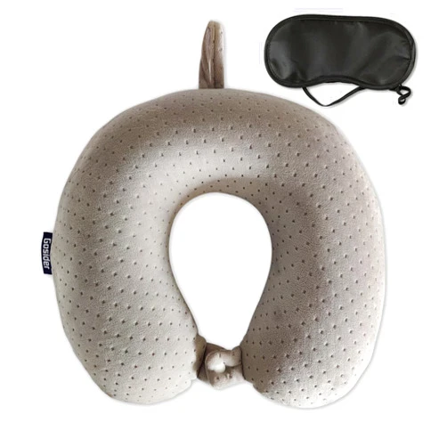 Gosider Memory Foam Travel Pillow, Comfortable Travel Neck Pillow U Shape, Support Neck and Head to Relieve Fatigue, Portable Neck Pillow Suitable for Planes, Trains, Self-Driving Cars