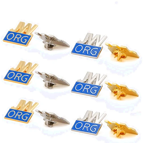 TONOS Jw.org Pins-1 Inch Solid Metal Pins- Gold or Silver Toned With Jw.org Logo For Jehovah's Witnesses- 12 Pack