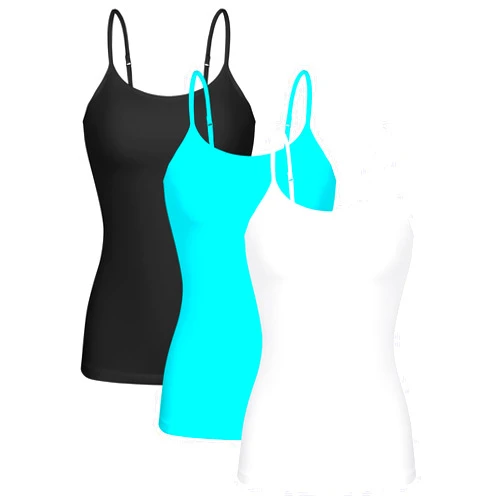 ATTRACO Women's Cotton Camisole Shelf Bra Spaghetti Straps Tank Top