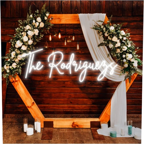 WMAT Custom Neon Sign, Personalized LED Sign for Wedding Decor Registry Bridal by Name, Birthday Party Business Bar Wall Decor, Dimmable USB Light Up Letters Gift Any Text/Logo (All Size Option 14
