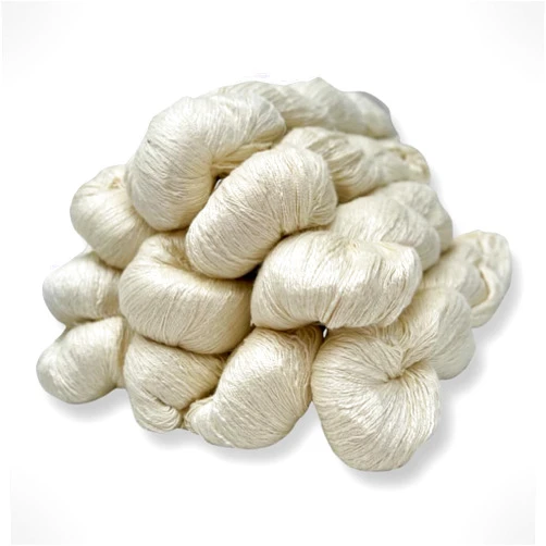 Revolution Fibers Eri Silk 20/2 NM Lace Weight Yarn (1 Skein) | 100% Natural White Undyed, 1000 Yards Per Skein | Perfect for Dyeing, Knitting, Crocheting, Weaving and Embroidery