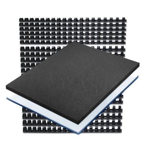 Binditek 60 Pack Binding Covers kit, Includes 20 8Mil Clear PVC, 20 Black Leather-Textured Heavyduty Polycovers, 20 Plastic Comb Spines, for 8.5x11 Inches, Office Supplies