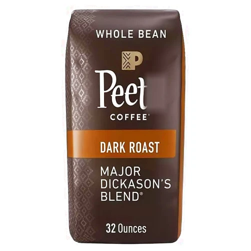 Generic Peets Coffee Dark Roast Major Dickason's Blend, Whole Bean, 32 oz, Pack of 1