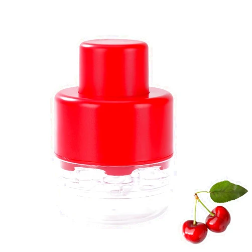 Honbuty Cherry Pitter - Olive and Cherry Pitters Corer Tool with 7 Individual Holes, Remove 7 Stones One Time,Multi-Function Cherries Stoner Seed Remover Tool for Making Cherry Jam (Red)