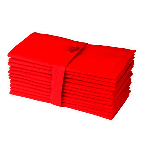 COTTON CRAFT Christmas Red Napkins -12 Pack 100% Cotton Dinner Napkins - All Year Xmas Fall Thanksgiving Celebration Party Gift Holiday Table Napkin - Soft Washable Reusable Cloth Napkin -18x18