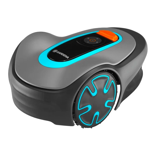 GARDENA 15201-20 SILENO Minimo - Automatic Robotic Lawn Mower with Bluetooth app, Boundary Wire - for lawns up to 2700 Sq Ft, Made in Europe, Grey
