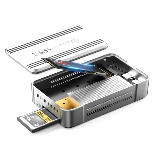 Unitek 40Gbps CFexpress 4.0 Type B Card Reader and M.2 PCIe&NVMe SSD Adapter/Reader, USB4.0 CF Express Reader for CFexpress Type B, PCIe4*2, Fast Transfer for Professional Filmmakers and Photographers