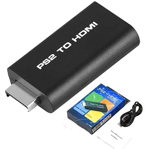 LFWZ PS2 to HDMI Converter Adapter with 3.5mm Audio Output for HDTV HDMI Monitor Video AV Adapter for Sony Playstation 2