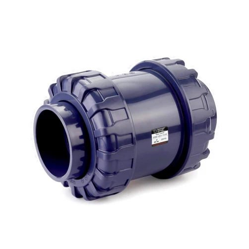 HYDROSEAL Sharkfellow 4’’ PVC True Union Ball Check Valve with Full Port, ASTM F1970, with EPDM Seals, Corrosion-Free, Service Free, Rated at 200 PSI @73F, Gray, 4 inch Socket (4'')