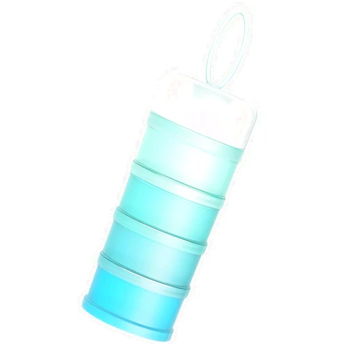 LotCow Milk Powder Dispenser Portable 4 Layer Baby Feeding Formula Storage Pot Container