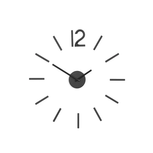 Umbra 1005400-040 Blink Wall Clock Black - Easy to Paste Wall Sticker Numbers, Frameless Large Decorative Wall Clock, Simple Indicators, Minimalist, Black,39.25 Inch L x 39.25 Inch W x 1.38 Inch H