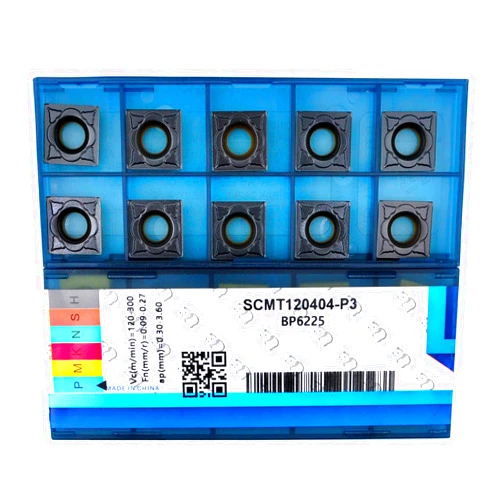 CDBP CNC Carbide Inserts SCMT 431 Scmt 120404 for Metal Cutting Steel, SCMT Square Turning Insert, 10 PCS