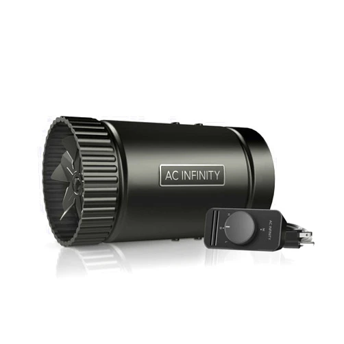 AC Infinity RAXIAL S4, Inline Booster Duct Fan 4” with Speed Controller - Low Noise Inline HVAC Blower Can Fan for Basements, Bathrooms, Kitchens, Workshops