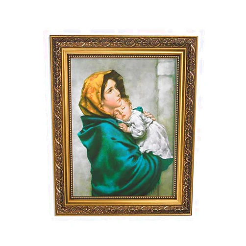 1home Gerffert Christian Wall Décor Ornate Gold Framed Artwork, 11 x 13-Inch, Ferruzzi - Madonna of The Streets
