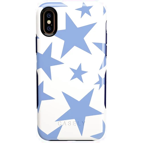 Casely iPhone Xs Max Case | Stars Align | Blue & White Stars Case