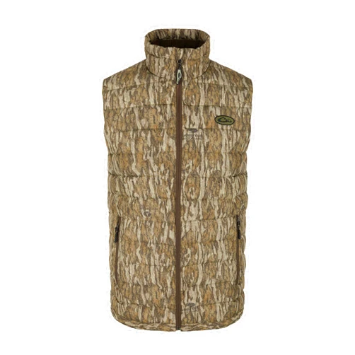 Drake Waterfowl DRAKE Men's LST Double Down Layering Hunting Vest | Microfleece-Lined Collar for Warmth| Reverse Coil Zippers | Elastic Cuff