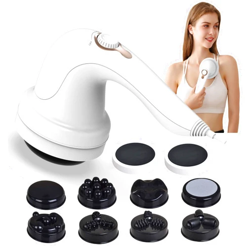 TOTO81JXM Handheld Cellulite Massager, Body Sculpting Machine, Lymphatic Drainage Massager, Stomach Massager with Lipo Roller for Belly Fat, Electric Vibrating Massage wand for Butt Waist Leg Arms Used at home.