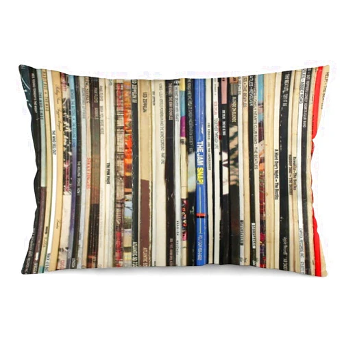Wreioau Classic Rock Vinyl Records Throw Pillow Case Rectangle Lumbar Decorative Pillow Cover Home Decor for Living Room Sofa Car Cozy Cushion Cover 12