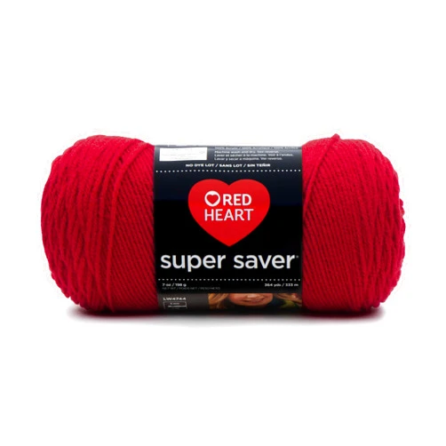 Red Heart E300.0319 Super Saver Economy Yarn, Cherry Red