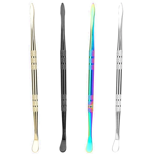 AHQiZFX 4PCS Wax Tools, Stainless Steel Wax Tool Carving Tool Kit, 4.72 Inch Double-Headed Sculpting Tool Spoon, Clay Sculpting Tools Set for Wax Modeling Scraping Shaping (4 Colors)