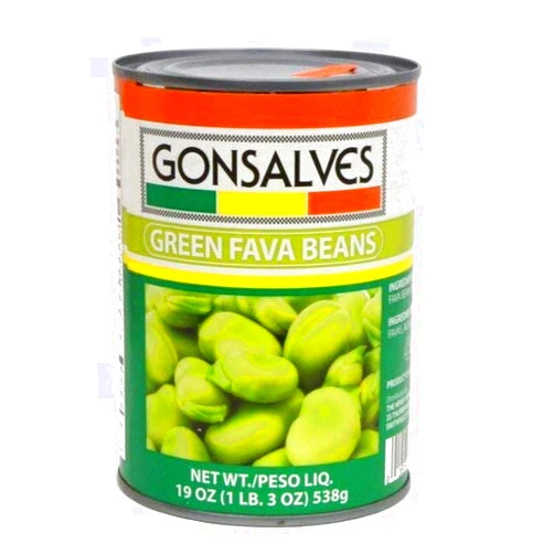 Gonsalves - Green Fava Beans, (2)- 19 oz. Cans