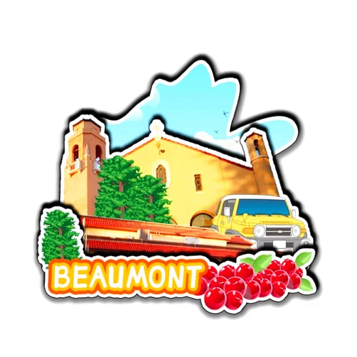 Kaisrlse Beaumont California USA 3D Wooden Fridge Magnet City Travel Souvenir Refrigerator Handmade Craft Magnetic Refrigerator Stickers Home Kitchen Deco